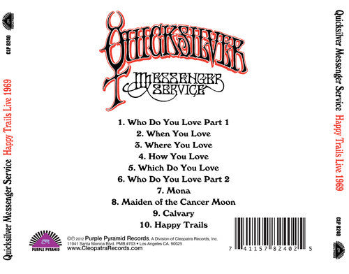 Quicksilver Messenger Service - Happy Trails Live 1969 (CD) - Cleopatra Records