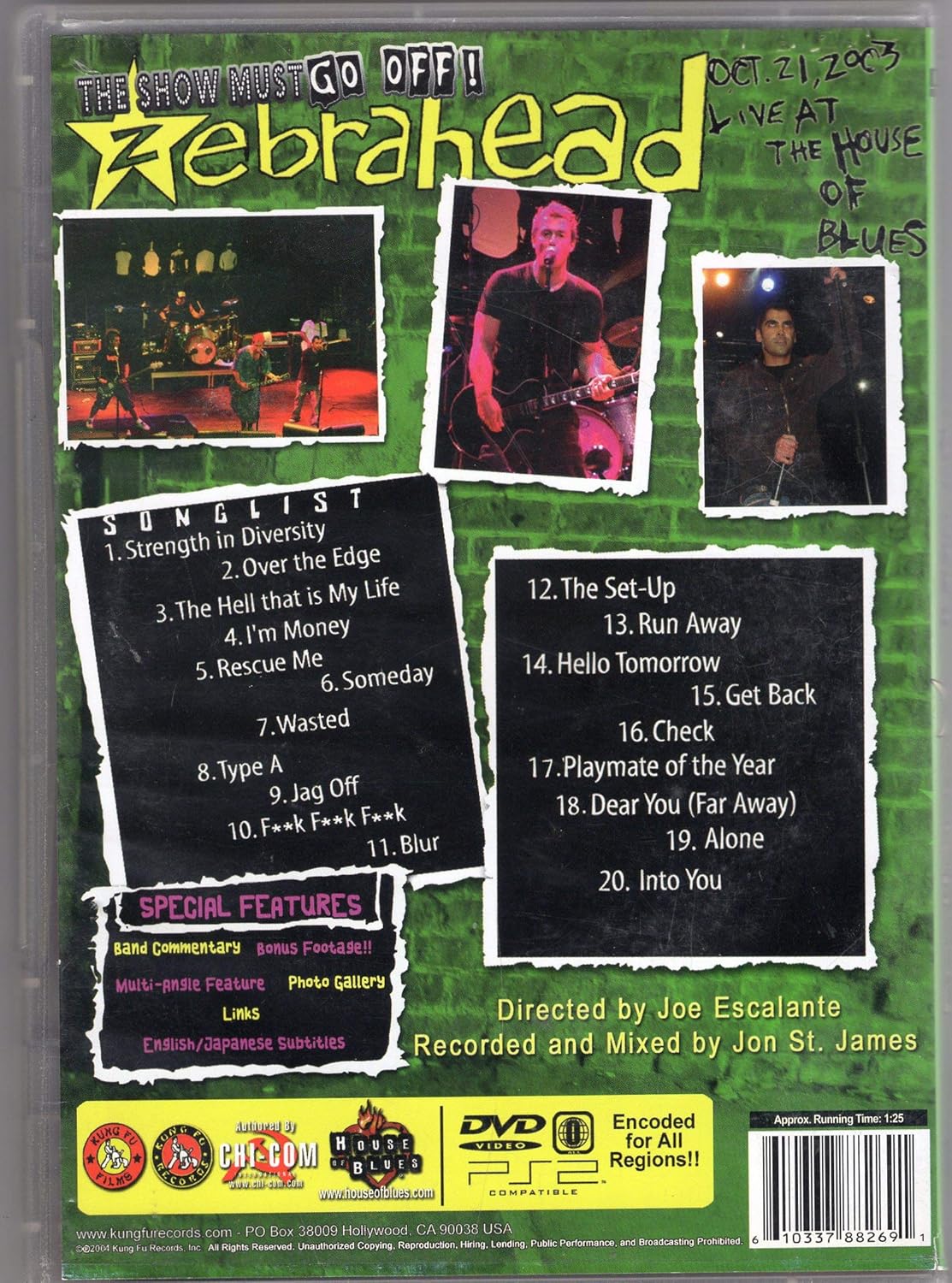 Zebrahead – Live At The House Of Blues (DVD)