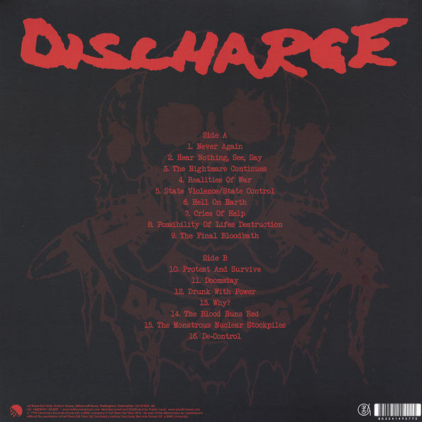 Discharge - Live - The Nightmare Continues... (Clear 2 LP)