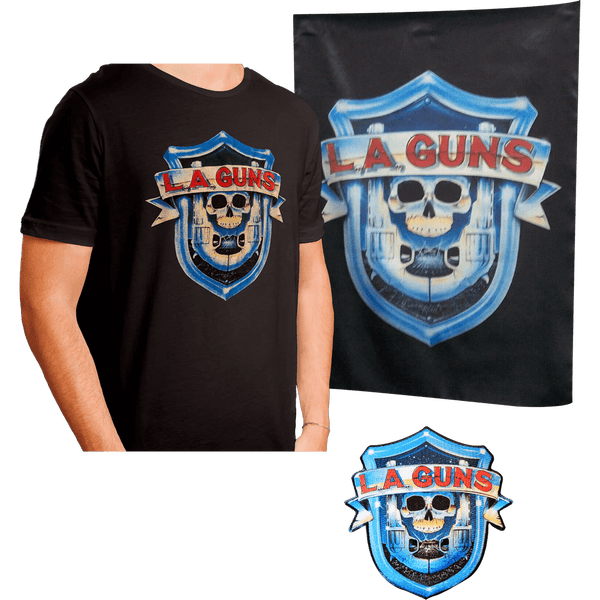 L.A. Guns - Bundle (Shirt + Tapestry + Patch) - Cleopatra Records