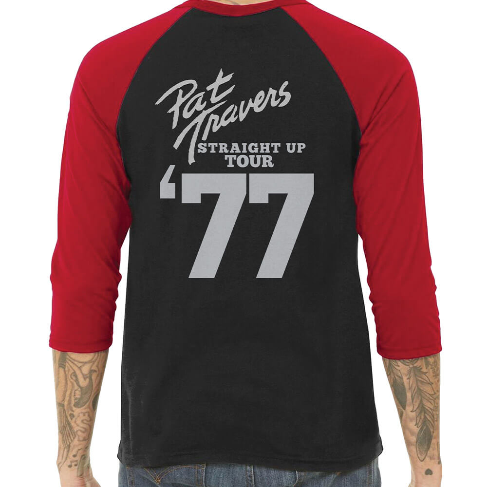Pat Travers - Straight Up Tour '77 (Vintage Baseball Raglan T-Shirt)