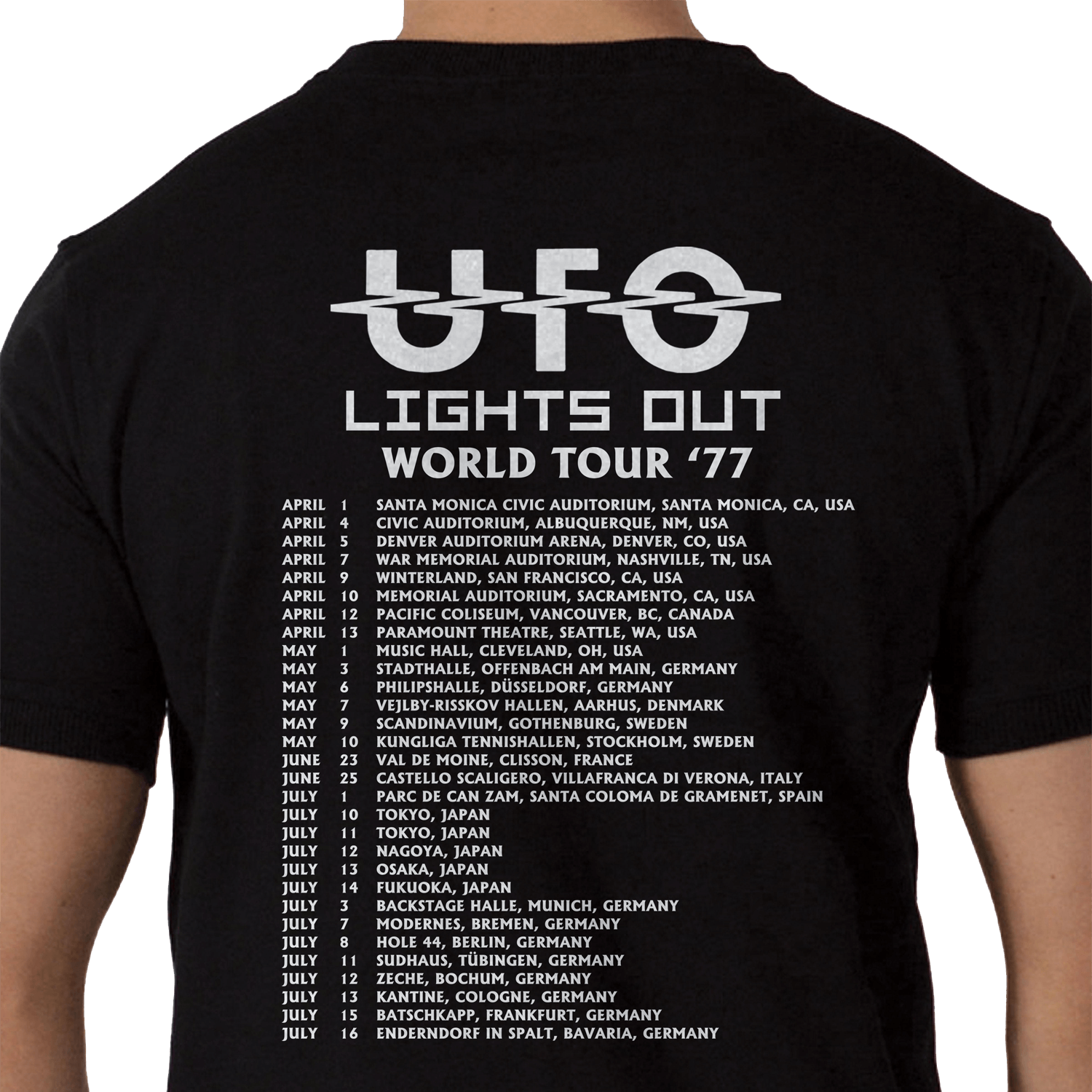 UFO - Lights Out - World Tour '77 (T-Shirt) - Cleopatra Records