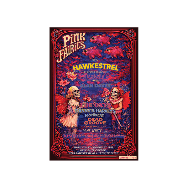 Pink Fairies / Hawkestrel (18" x 24" Poster)