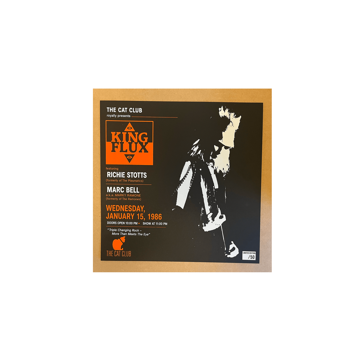 King Flux: 1986 "The Cat Club" (12" x 12" Poster)
