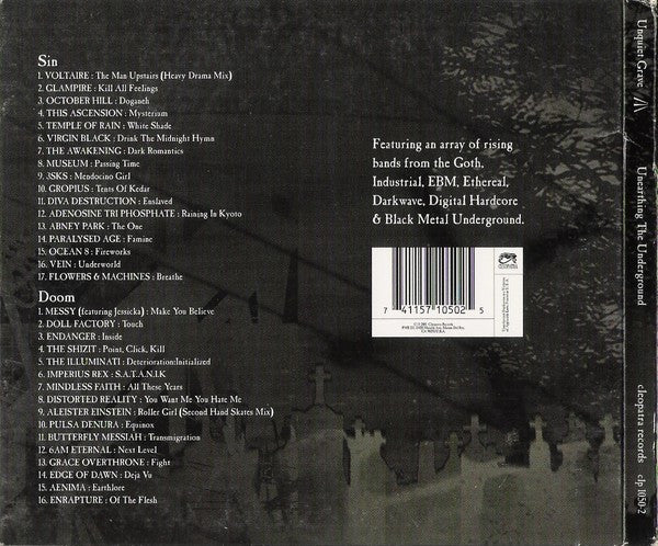 Unquiet Grave III: Unearthing The Underground (2 CD) - Cleopatra Records