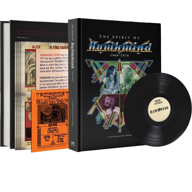 The Definitive Account Of The Life Of Legendary Space Rock Band Hawkwind (Book + 7" Record of "Sonic Attack") - Cleopatra Records