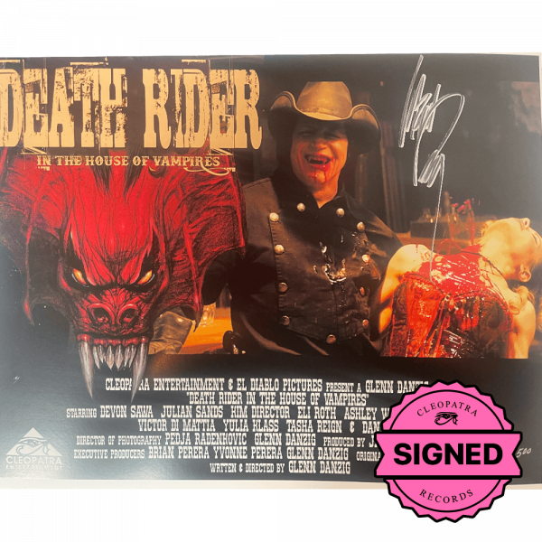 Death Rider - In The House of Vampires - 6x Lobby Cards (11” x 14" - SIGNED)